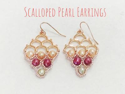 Scalloped Pearl Earring Kit