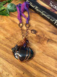 Wire Wrapped Pumpkin Pendant, September 20th 1:00pm