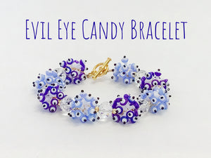 Evil Eye Candy Bracelet Pattern